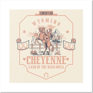 Cheyenne Wyoming wild west town Posters and Art